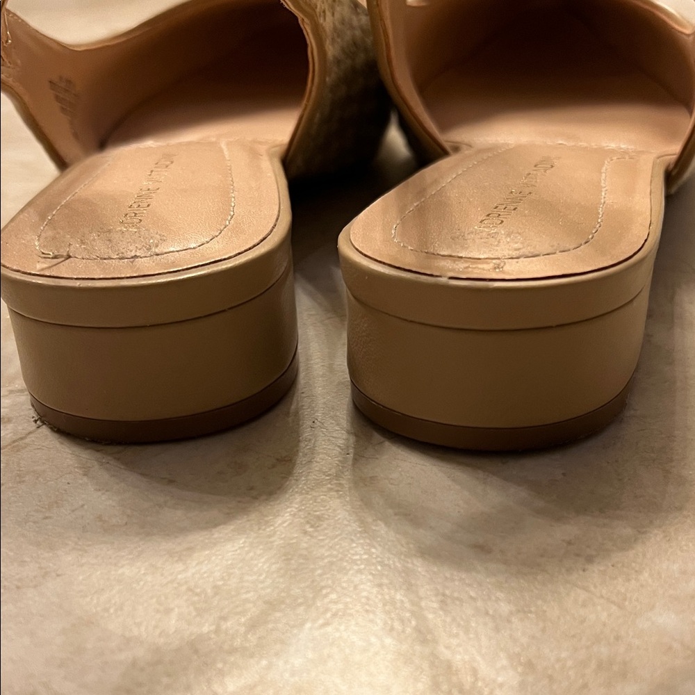 Adrienne Vittadini Woven Pointed-Toe Slingback Flats in Beige - Picture 4 of 7